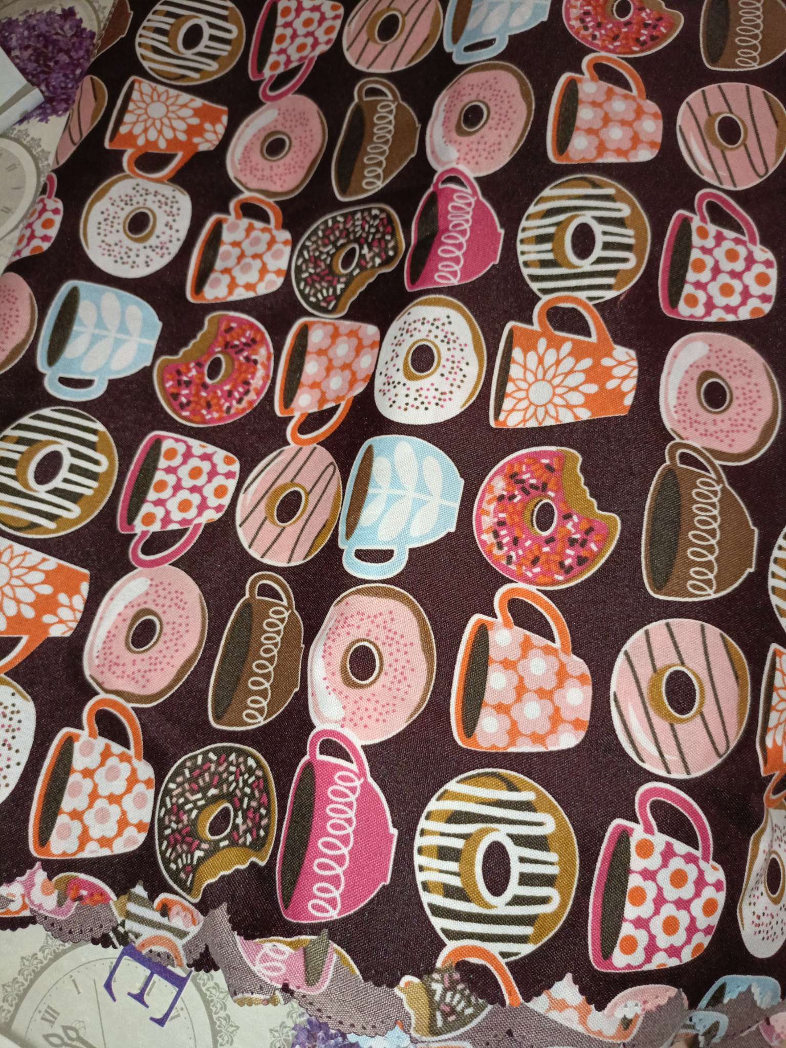 Фотография покупателя товара Скатерть «Доляна» Пончики 150×250 см, 100% п/э - Фото 1