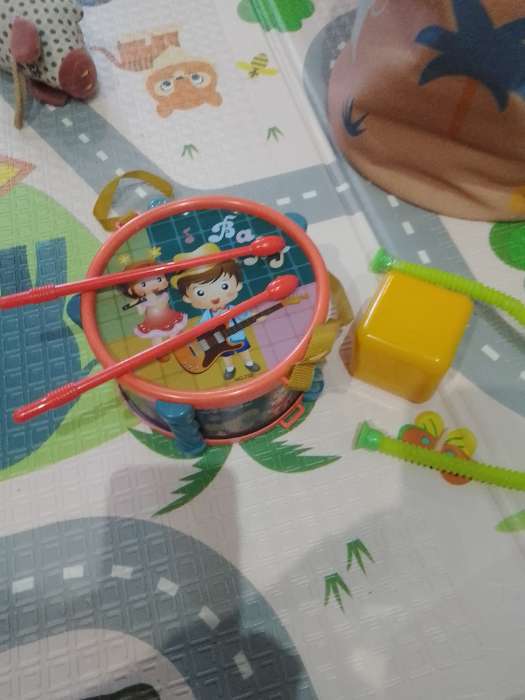 Фотография покупателя товара Барабан детский «Малышок», цвета МИКС - Фото 1