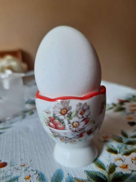 Фотография покупателя товара Подставка керамическая для яйца Доляна «Ромашки», 4,5×5 см