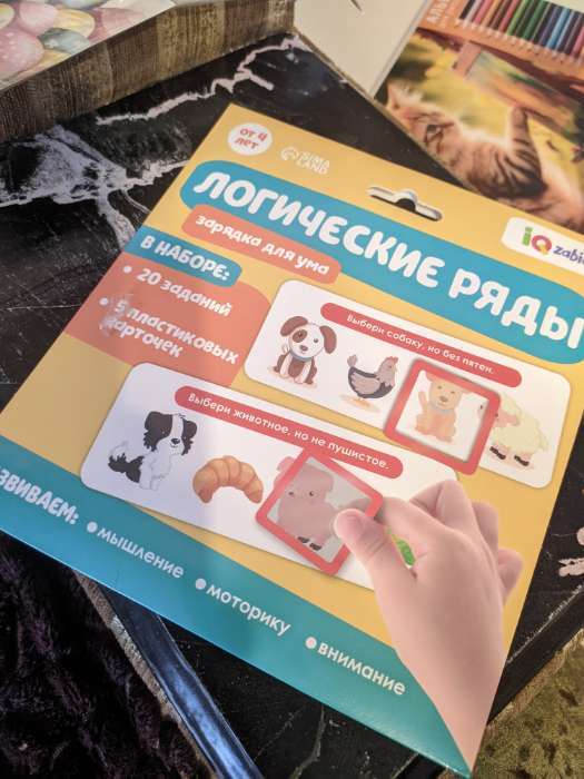 Фотография покупателя товара Развивающий набор «Логические ряды. Зарядка для ума», 4+ - Фото 1