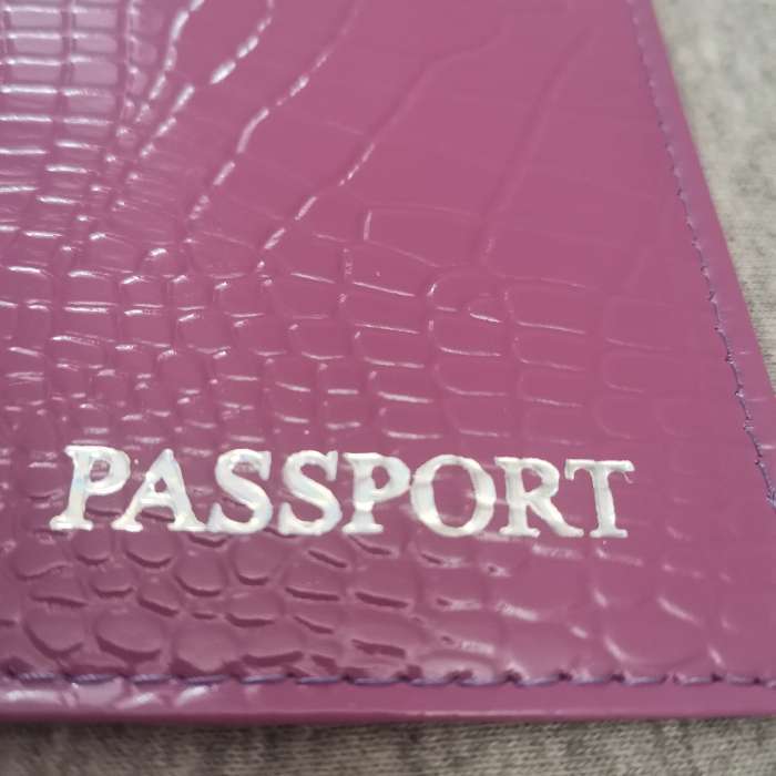 Фотография покупателя товара Обложка для паспорта, цвет сиренево-лиловый