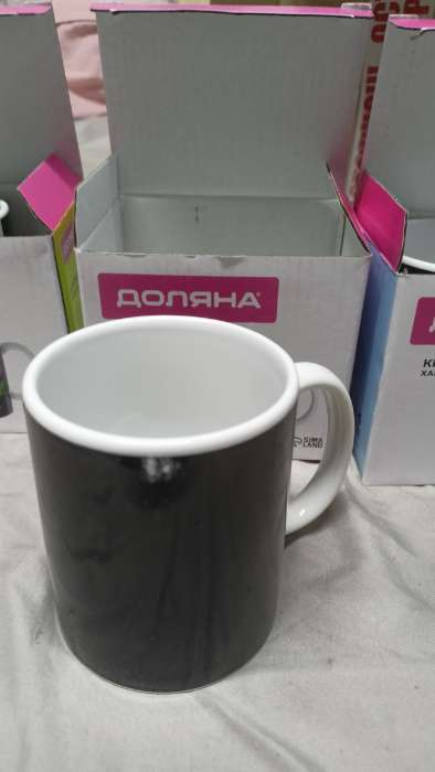 Фотография покупателя товара Кружка - хамелеон Доляна «Полнолуние», 350 мл, керамика, чёрная - Фото 3