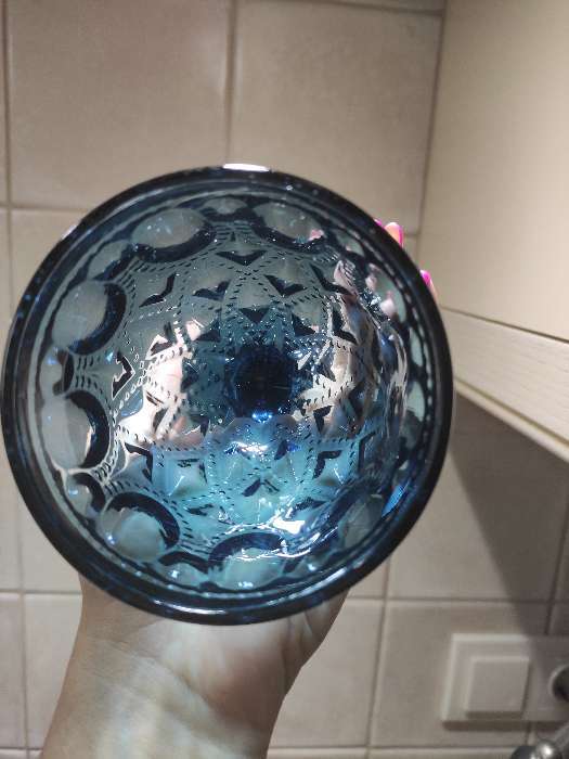 Фотография покупателя товара Набор бокалов из стекла Magistro «Варьете», 320 мл, 2 шт, цвет синий