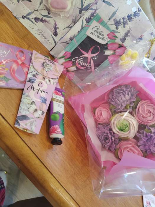 Фотография покупателя товара Ручка шариковая, синяя паста, 1.0 мм, металл «С 8 марта» - Фото 1