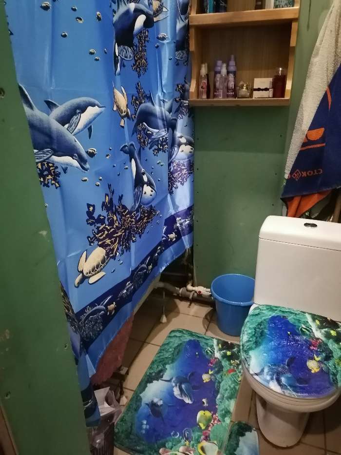 Фотография покупателя товара Штора для ванны Доляна «Морская», 180×170 см, полиэстер - Фото 4