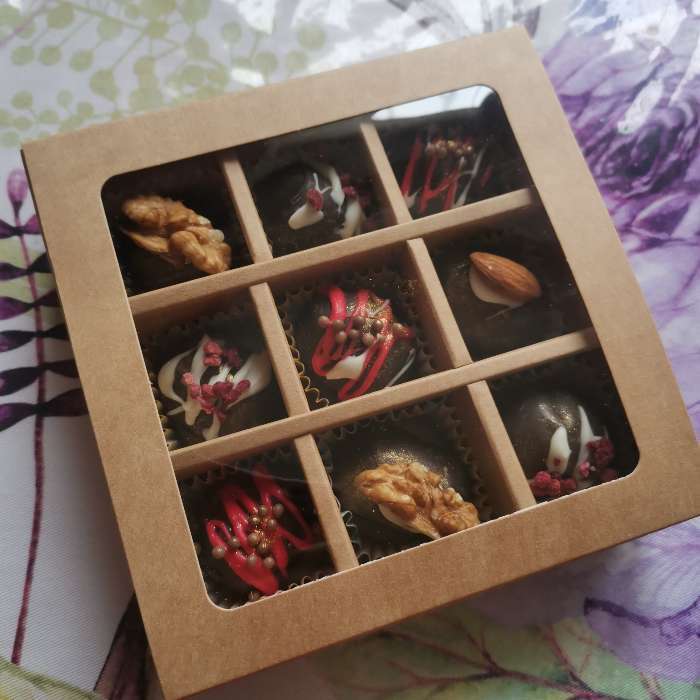 Фотография покупателя товара Коробка под 9 конфет с обечайкой, розовый, 14,5 х 14,5 х 3,5 см - Фото 17