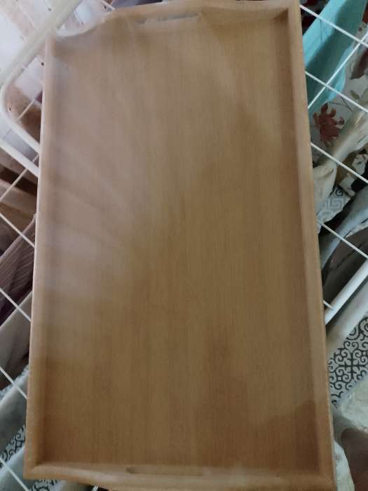 Фотография покупателя товара Столик - поднос для завтрака с ручками, складной, бамбук - Фото 3