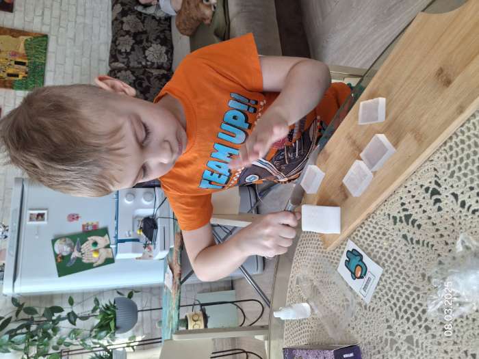 Фотография покупателя товара УЦЕНКА Мыло своими руками «Игровой мир», набор для мыловарения - Фото 3