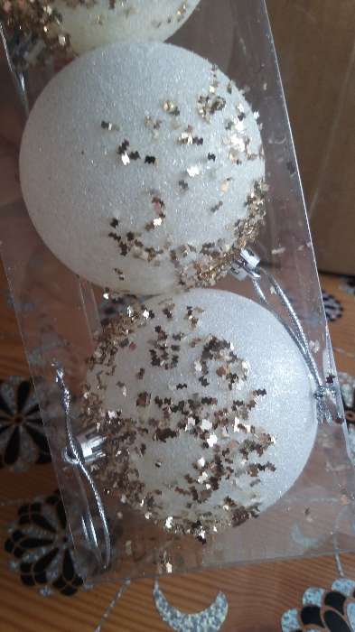 Фотография покупателя товара Ёлочные игрушки «Новелла перламутр», шары новогодние, d=8 см, 3 шт., белый - Фото 7