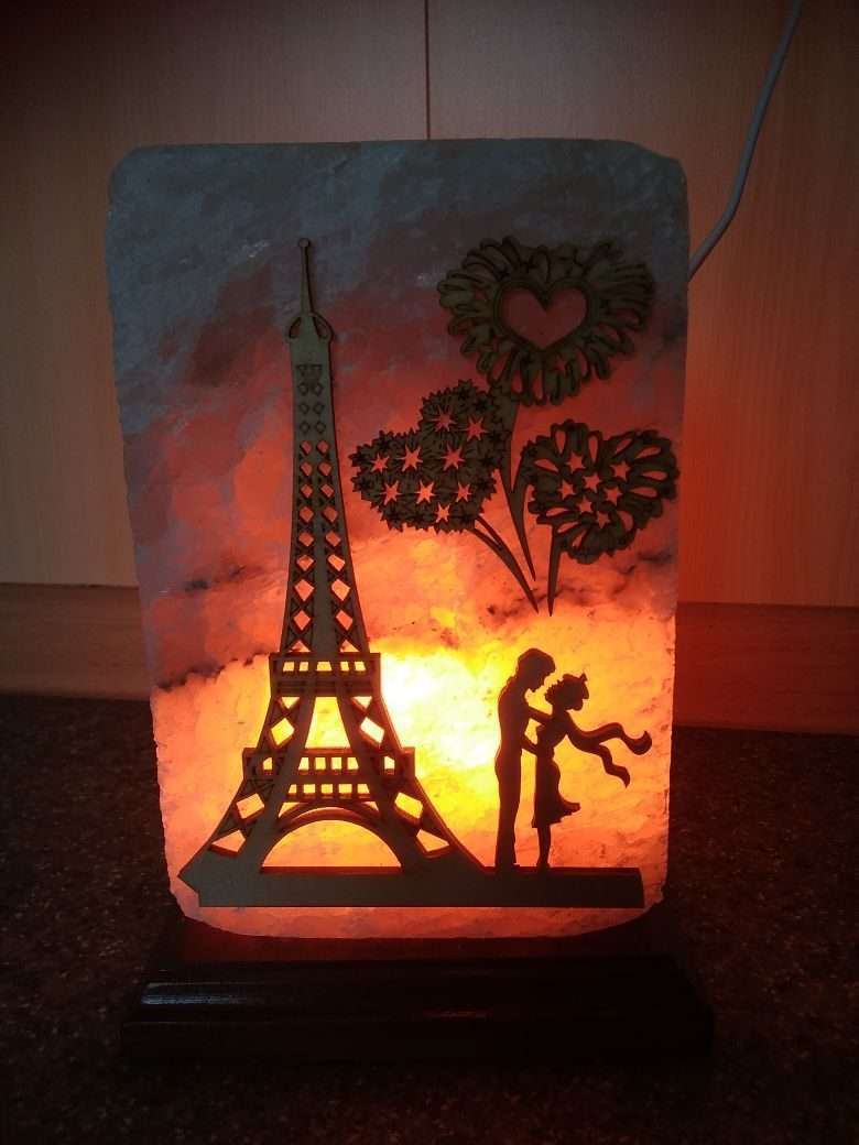 Фотография покупателя товара Соляная лампа "Панно Париж", 20 см, 3 кг - Фото 3