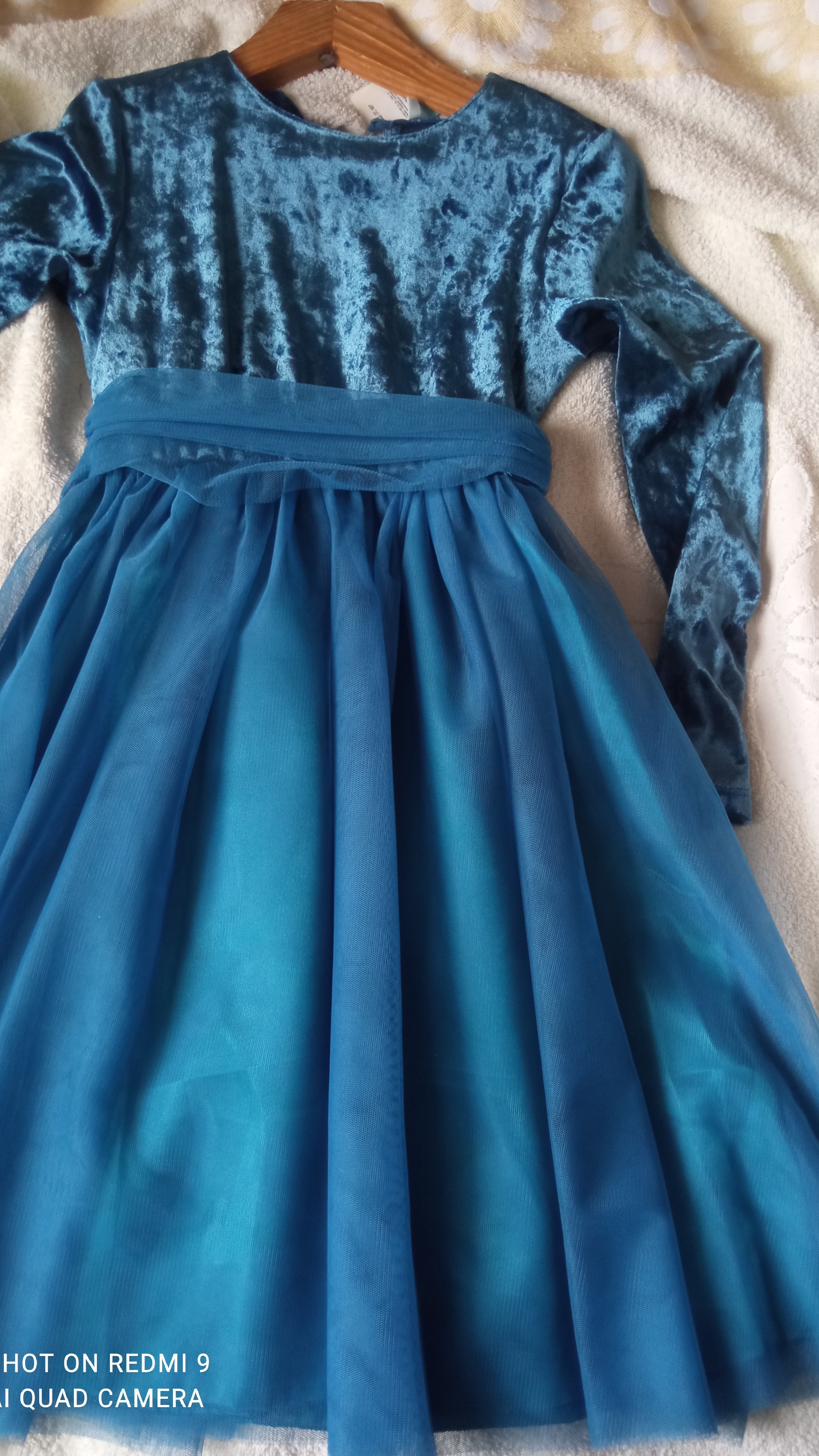 Фотография покупателя товара Платье нарядное детское KAFTAN, рост 110-116 см (32), синий - Фото 1