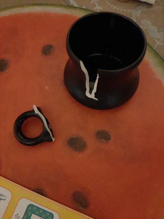 Фотография покупателя товара Кофейный набор, 3 предмета: турка с деревянной ручкой 0.65 л, чашки 0.2 л