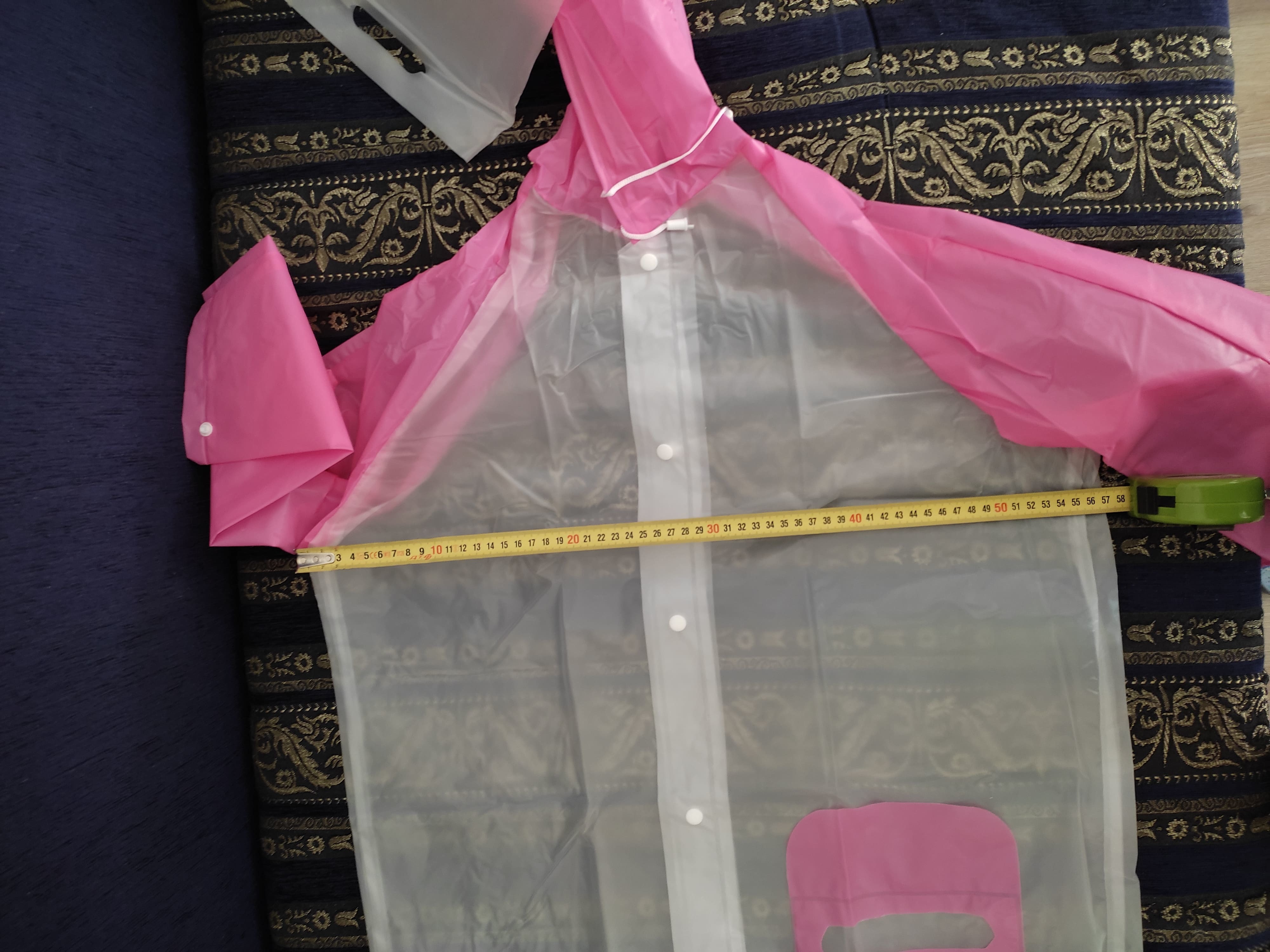 Фотография покупателя товара Дождевик детский «Гуляем под дождём», розовый, XL - Фото 7