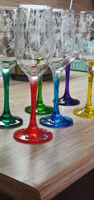 Фотография покупателя товара Набор бокалов для шампанского Рrimavera, стеклянный, 190 мл, 6 шт, гравировка, напыление
