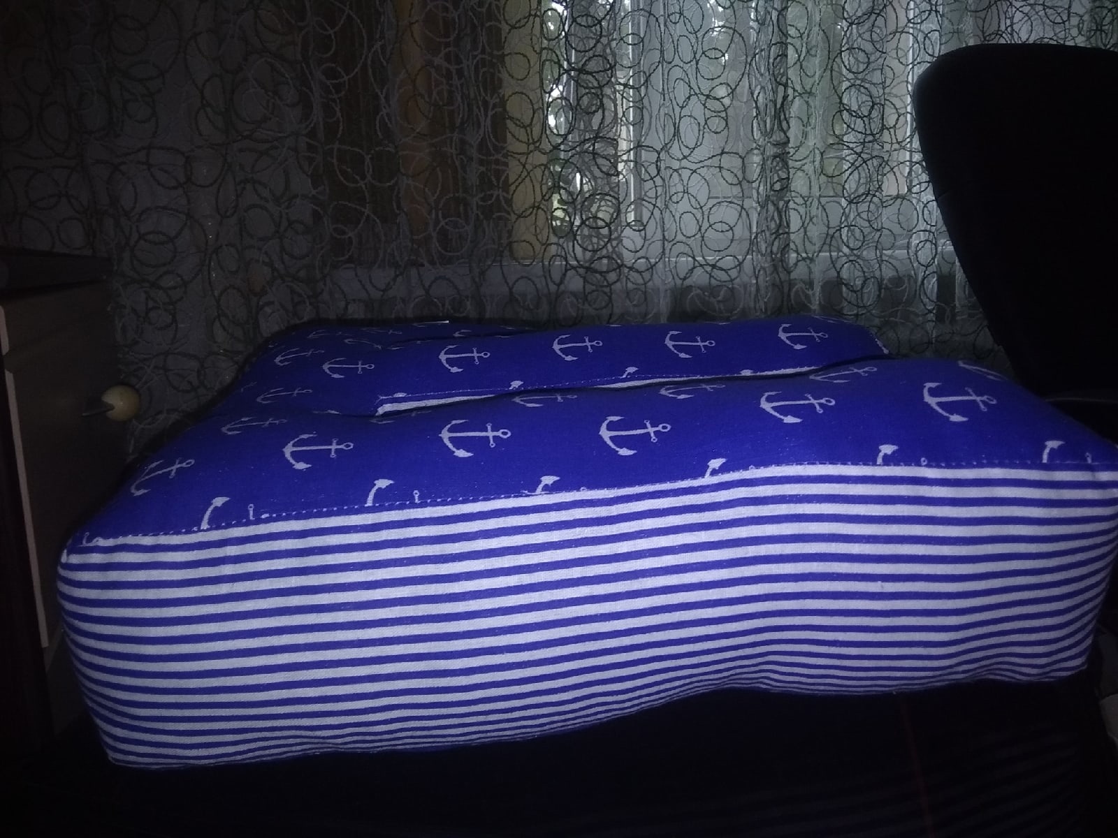Фотография покупателя товара Мягкая буква подушка "И" 35х30 см, синий, 100% хлопок, холлофайбер - Фото 2