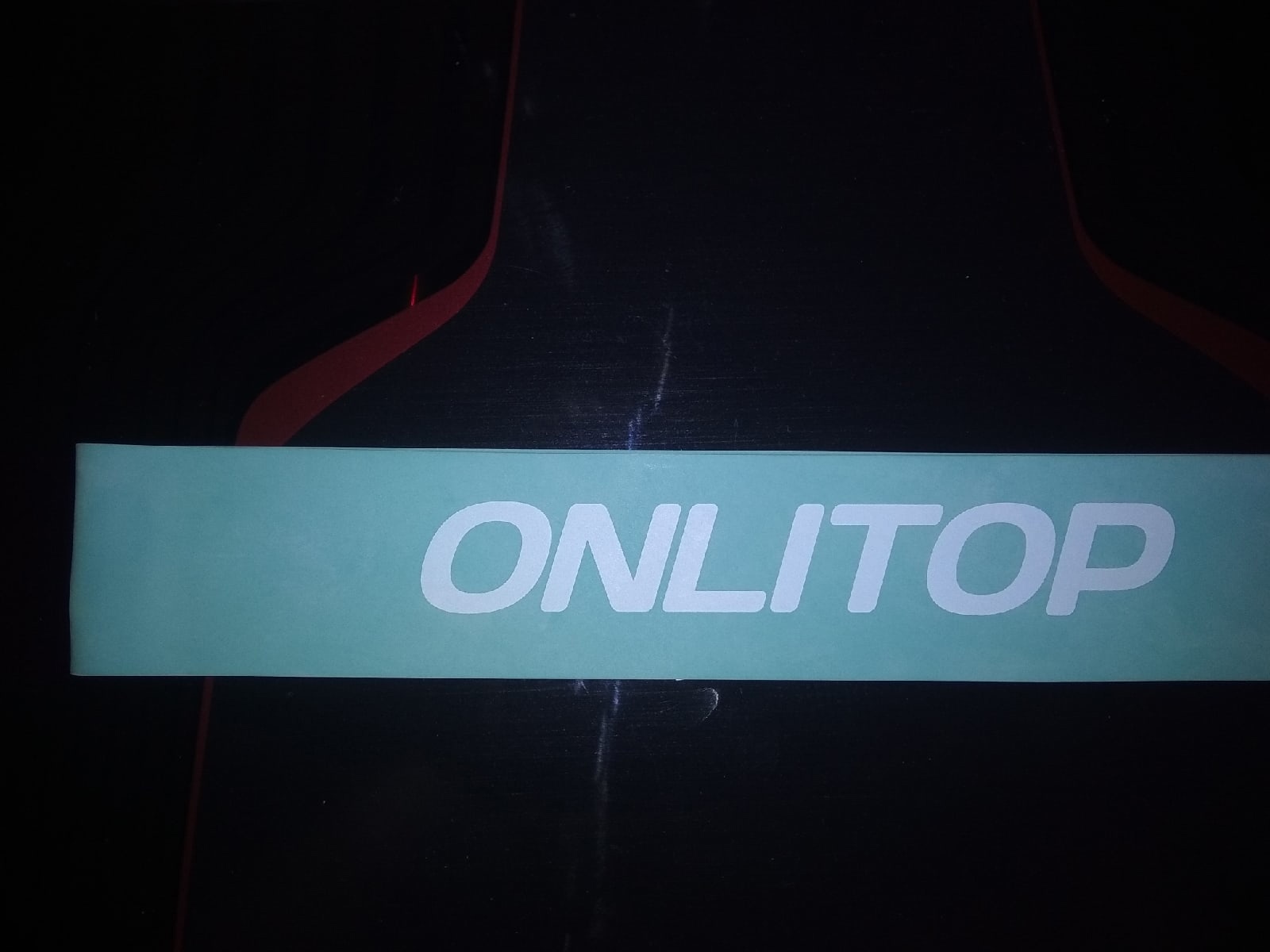Фотография покупателя товара Фитнес-резинка ONLITOP, 30х5х0,09 см, нагрузка 8 кг, цвет бирюзово-голубой - Фото 2