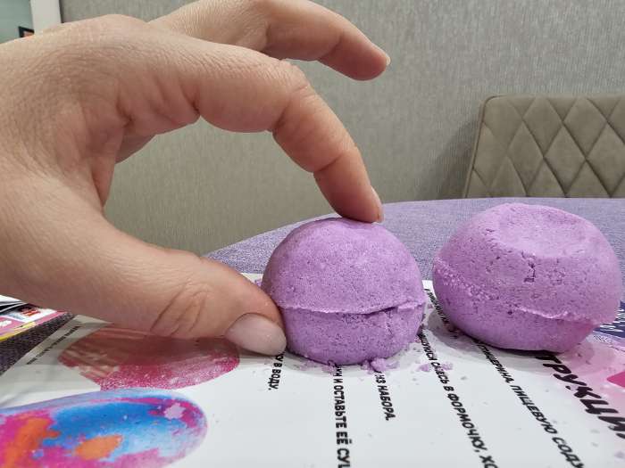 Фотография покупателя товара Бомбочки для ванны своими руками «Звёздная пыль», детские, набор для опытов - Фото 3