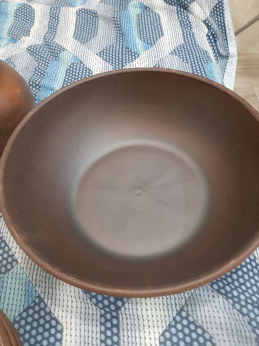 Фотография покупателя товара Набор посуды из красной глины "Эко", 9 предметов: сковорода 3,5 л, глубокие тарелки 0.8 л, плоские тарелки 20 см - Фото 12