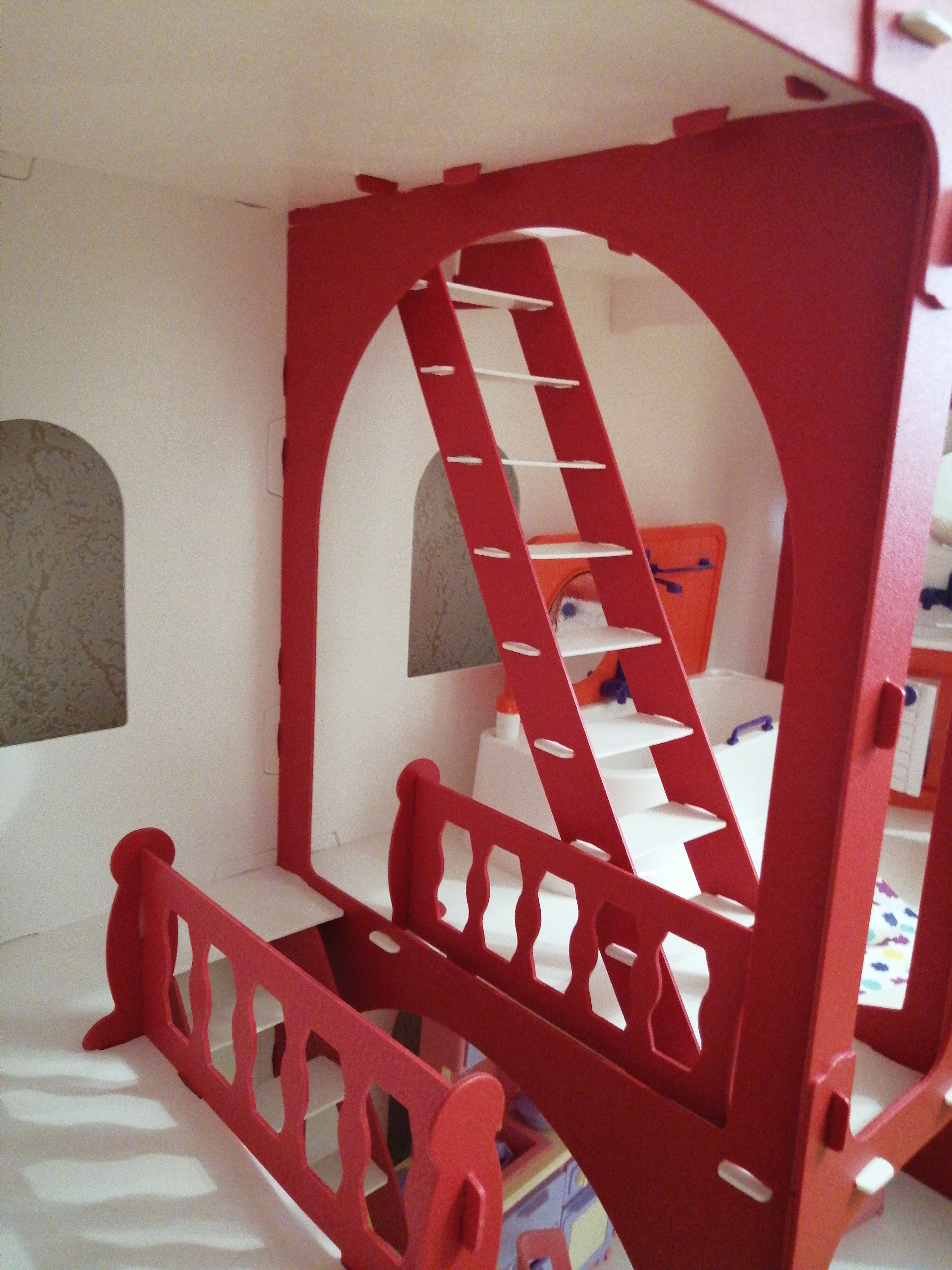Фотография покупателя товара Дом для кукол «Коттедж Александра», бело-красный, с мебелью - Фото 2