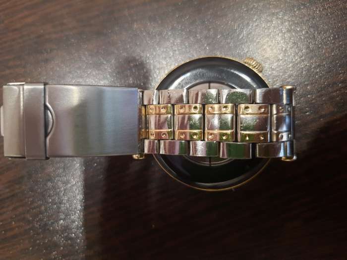 Фотография покупателя товара Ремешок для часов «Соломон», 18 мм, металл, длина 18 см, цвет золото-хром - Фото 2