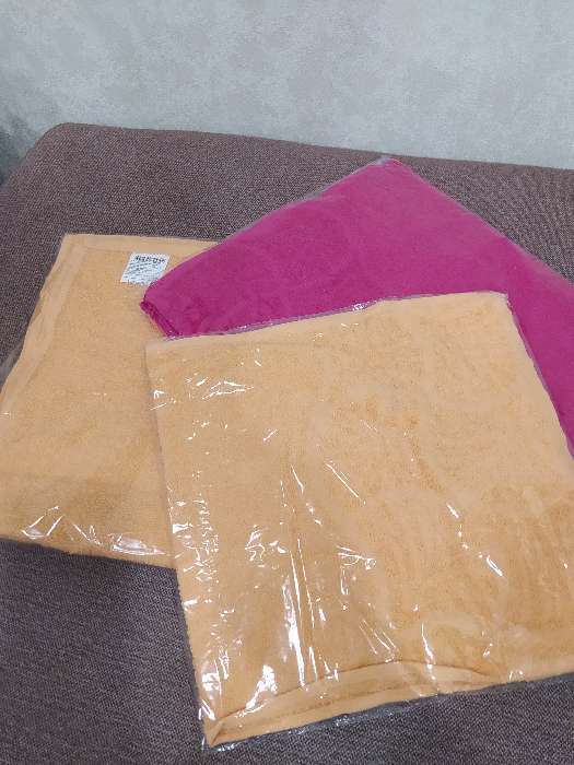 Фотография покупателя товара Полотенце махровое банное "Волна", размер 70х130 см, 300 г/м2, цвет оранжевый - Фото 2