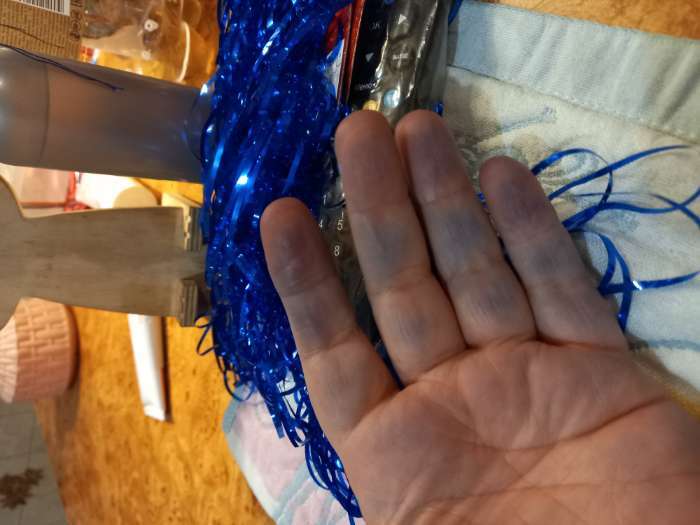 Фотография покупателя товара Дождик новогодний «Зимнее волшебство. Мерцание ночи», b - 9 см, L - 150 см, синий - Фото 1