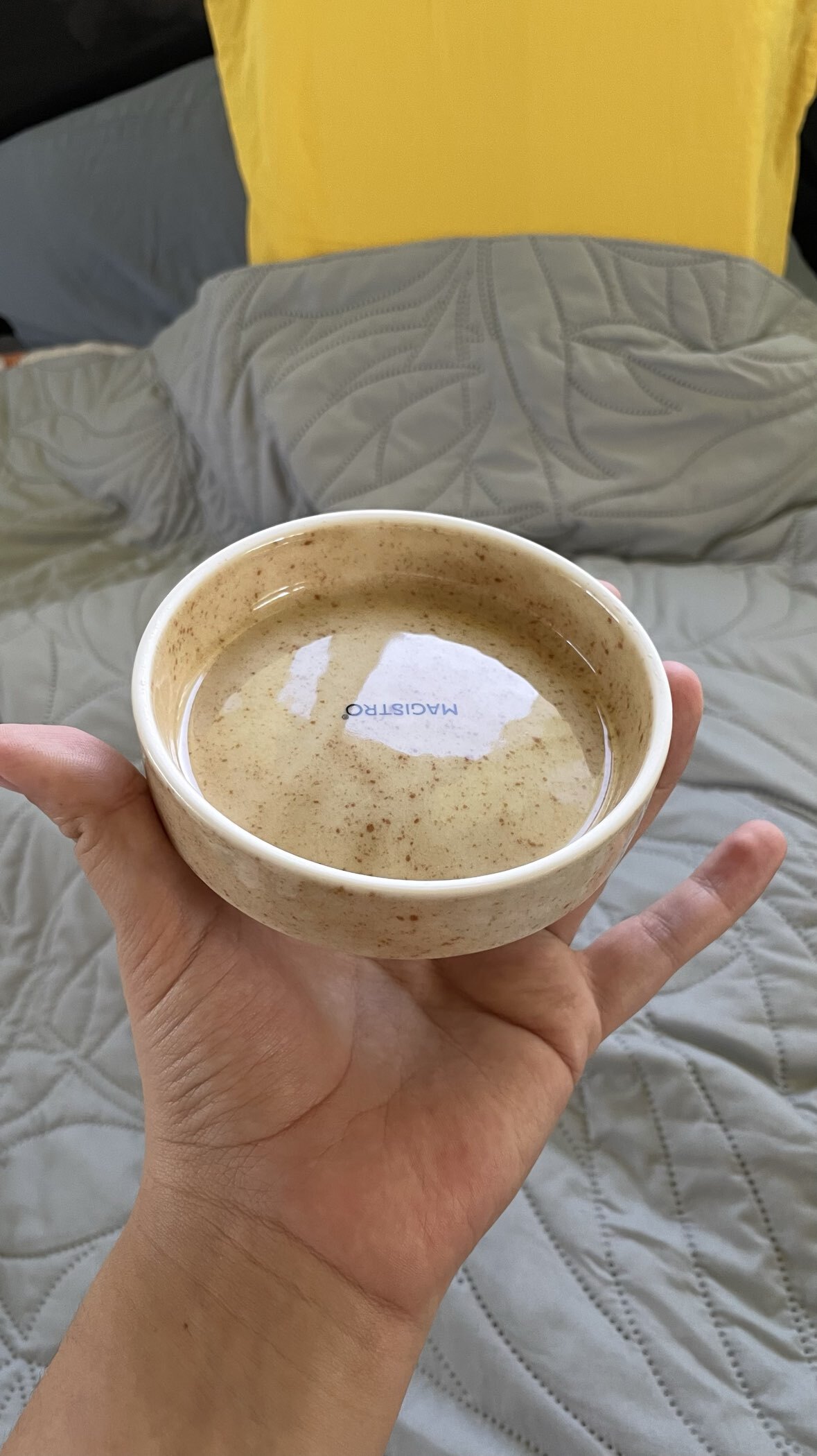 Фотография покупателя товара Блюдо сервировочное фарфоровое Magistro Stone, d=11 см - Фото 2