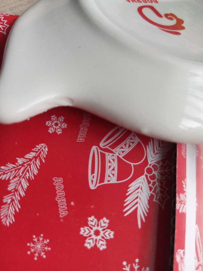 Фотография покупателя товара Подставка под чайный пакетик Доляна «С Новым годом», 12×8,4 см, цвет белый - Фото 4
