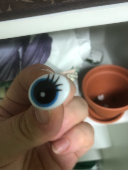 Фотография покупателя товара Глаза винтовые с заглушками, набор 4 шт, размер 1 шт: 1,85×1,5 см