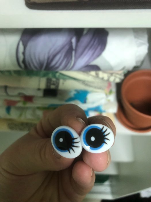 Фотография покупателя товара Глаза винтовые с заглушками, набор 4 шт, размер 1 шт: 1,85×1,5 см