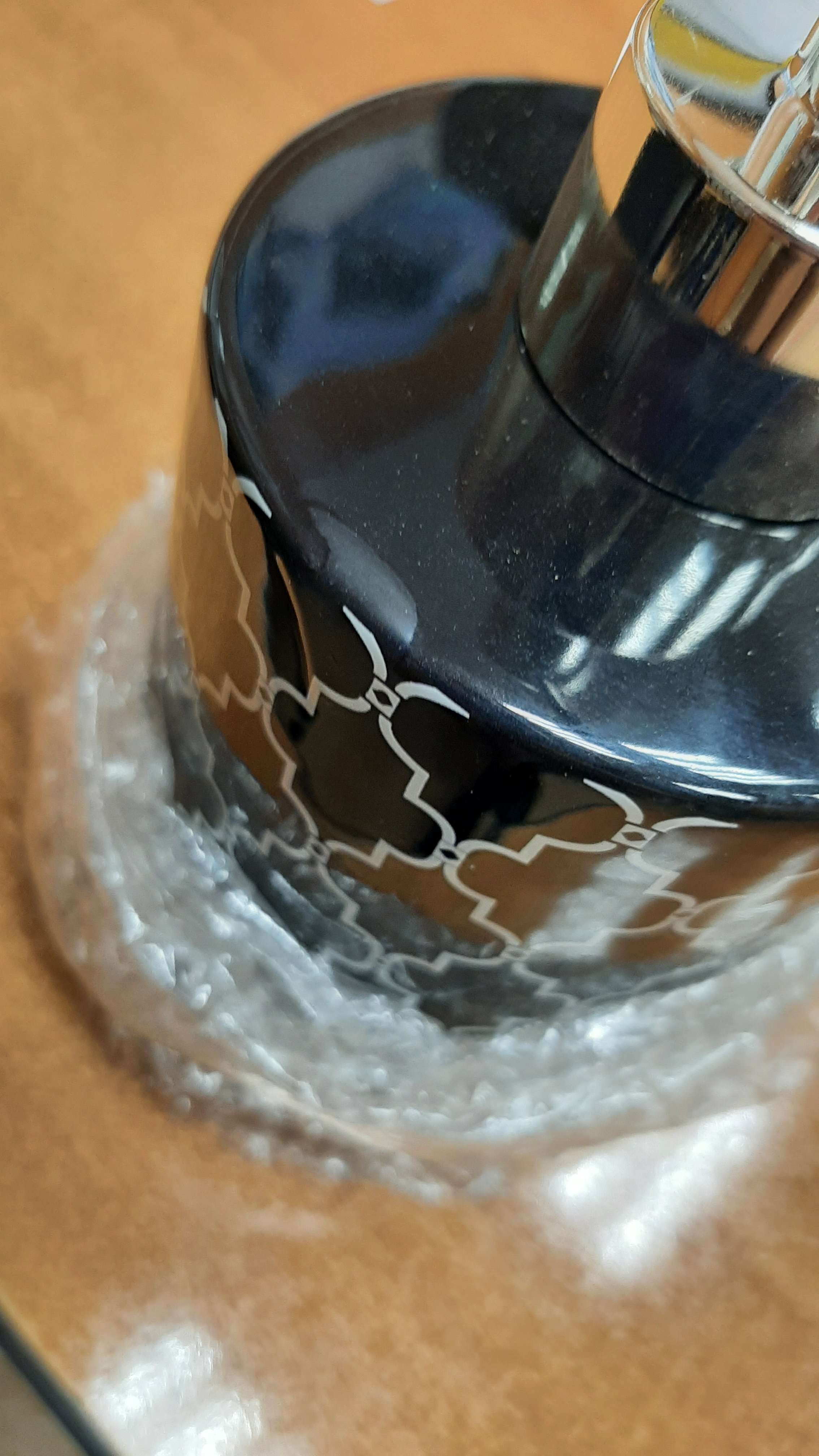 Фотография покупателя товара Дозатор для жидкого мыла Доляна «Марокко», 380 мл, цвет чёрный