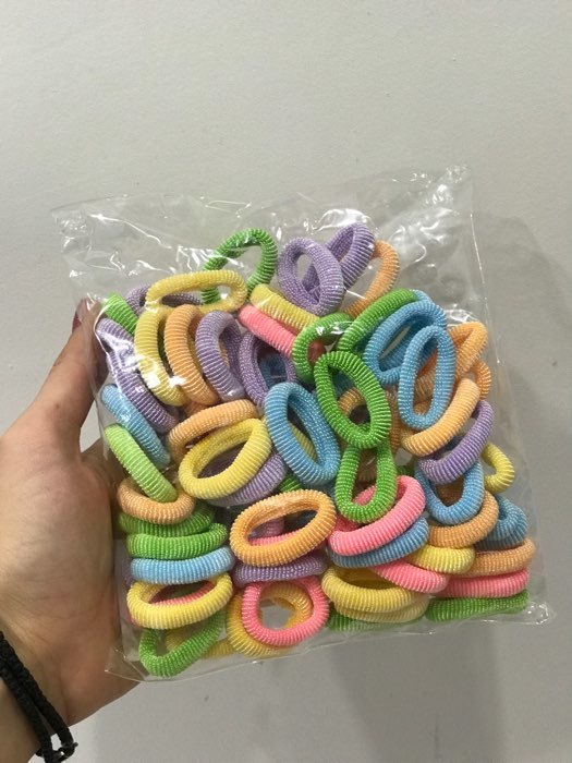 Фотография покупателя товара Резинки для волос «Махрушка», набор 76 шт., нежность - Фото 2