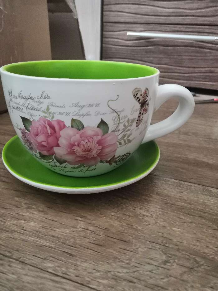 Фотография покупателя товара Горшок в форме чашки "Эмма" цветы, 19х15х10см - Фото 1