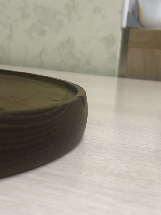 Фотография покупателя товара Поднос из натурального кедра Mаgistrо, 25×2,8 см, цвет шоколадный