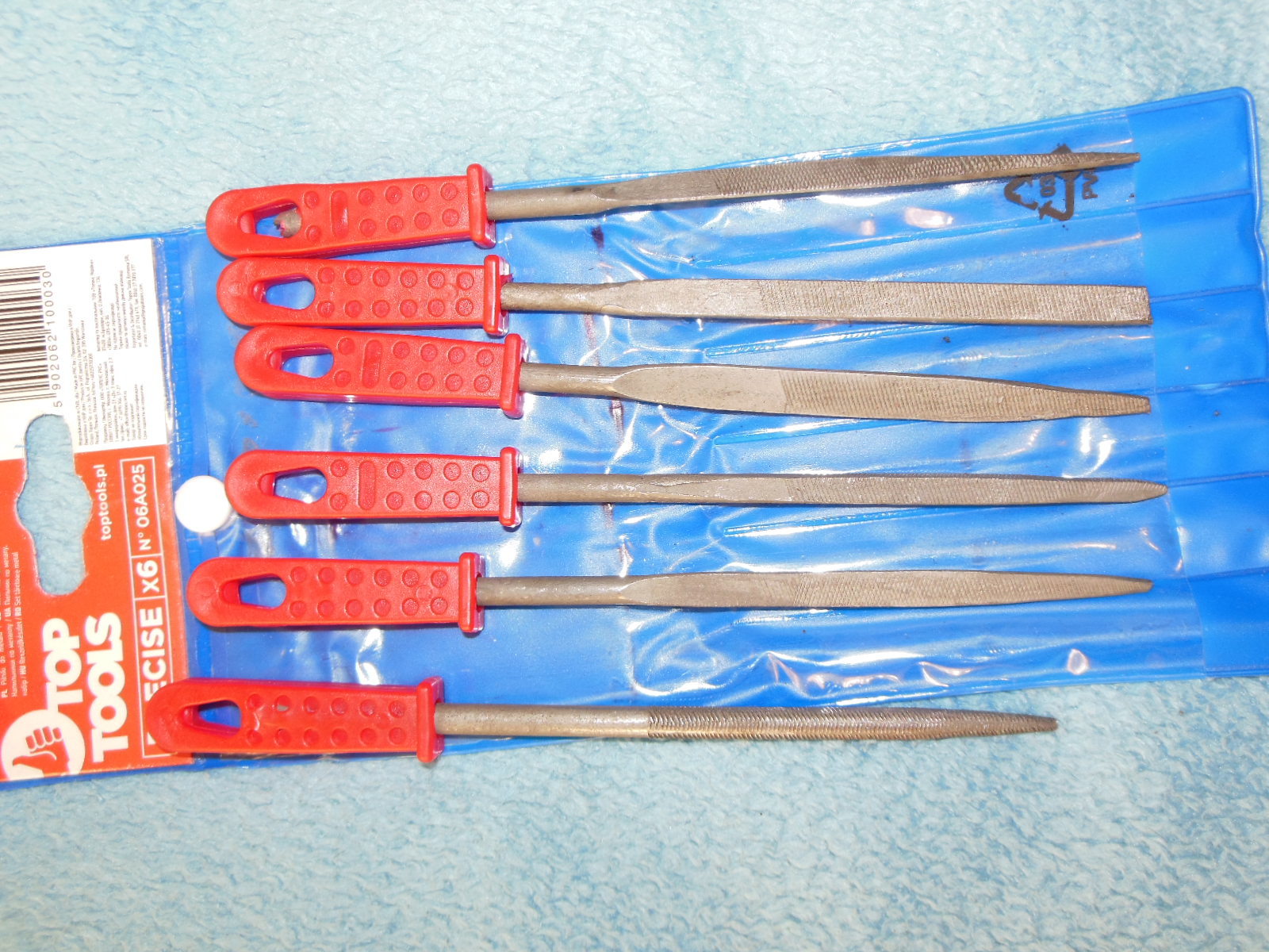 Фотография покупателя товара Надфили Top Tools, набор 6 шт., 140 мм, для работы с металлом, с ручкой
