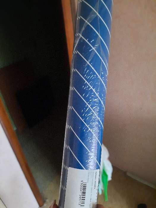 Фотография покупателя товара Бумага глянцевая, полоски, 49 х 70 см. Голубая - Фото 1