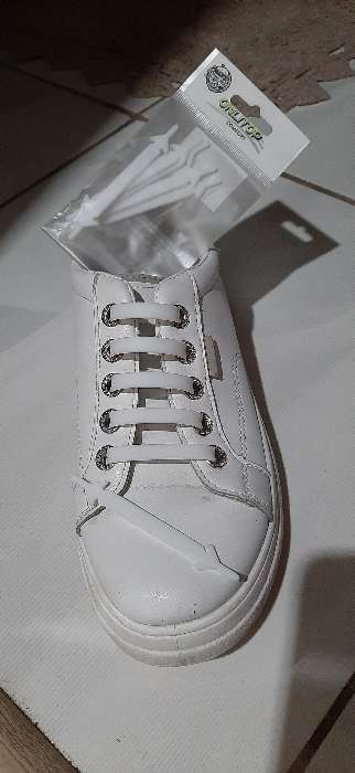 Фотография покупателя товара Набор шнурков для обуви, 6 шт, силиконовые, плоские, 13 мм, 9 см, цвет фиолетовый - Фото 8