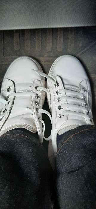 Фотография покупателя товара Набор шнурков для обуви, 6 шт, силиконовые, плоские, 13 мм, 9 см, цвет белый - Фото 17