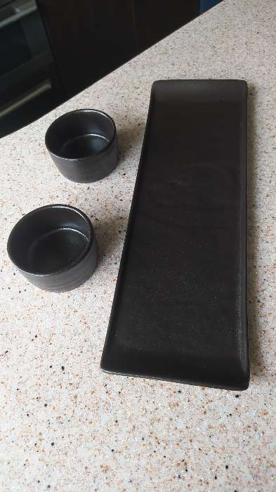 Фотография покупателя товара Соусник фарфоровый Magistro "Pietra lunare", 6,8×3,7 см, цвет чёрный