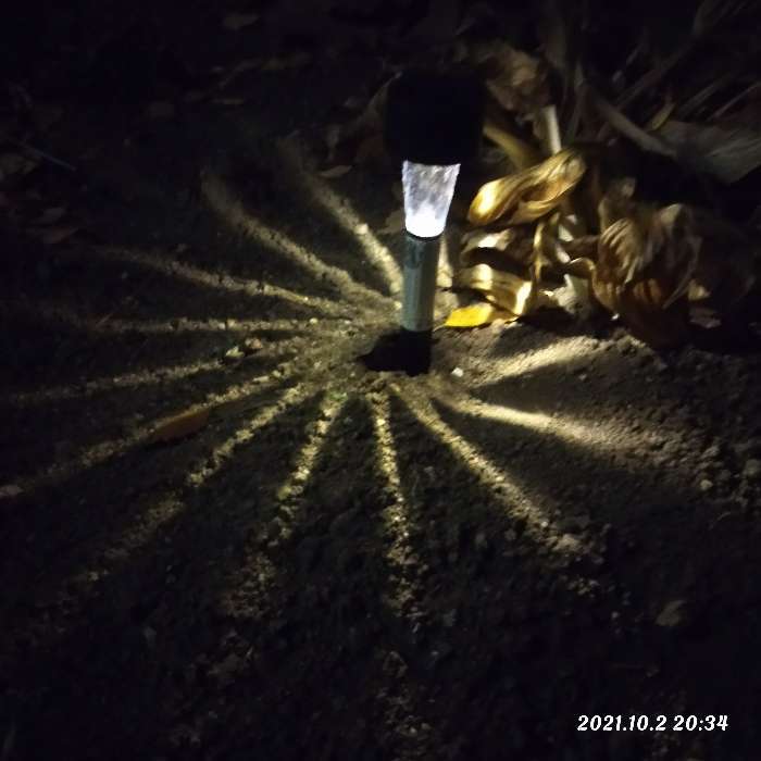 Фотография покупателя товара Садовый светильник на солнечной батарее «Трапеция», 4.5 × 30 × 4.5 см, 1 LED, свечение тёплое белое