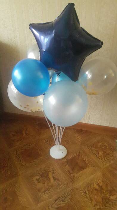 Фотография покупателя товара Подставка для воздушных шаров, 7 палочек и держателей, световая подставка, 70 см - Фото 5