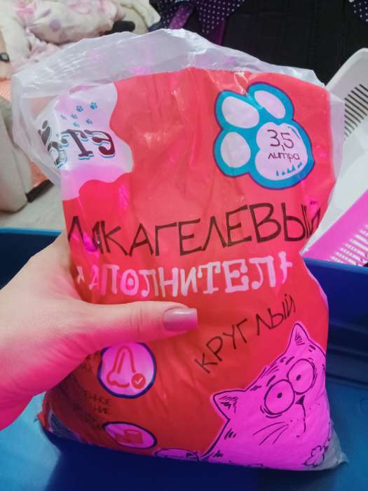 Фотография покупателя товара Наполнитель силикагелевый «Котэ», круглый, 3.5 л - Фото 1