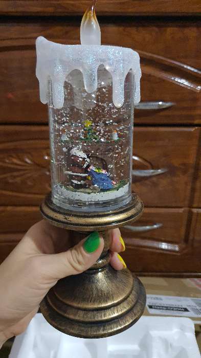 Фотография покупателя товара Светодиодная фигура «Свеча с Дедом Морозом» 11 × 26 × 11 см, пластик, батарейки ААх3 (не в комплекте), свечение тёплое белое - Фото 1