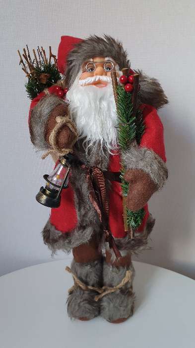 Фотография покупателя товара Дед Мороз "В красной шубке с веточками" 45 см - Фото 1