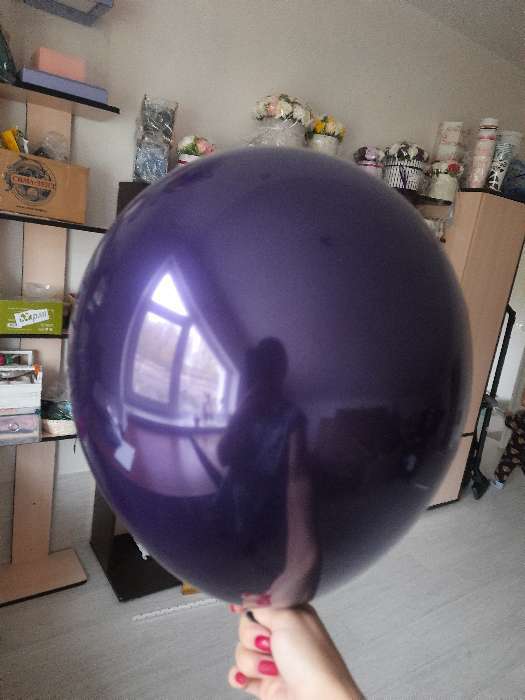 Фотография покупателя товара Шар латексный 12", кристалл, набор 100 шт., цвет фиолетовый 351 - Фото 5