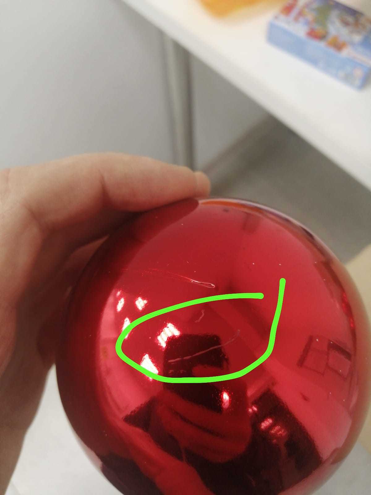 Фотография покупателя товара Набор шаров пластик d-10 см, 6 шт "Глянец" красный