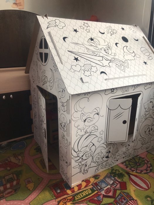 Фотография покупателя товара Дом-раскраска «Мой маленький пони», набор для творчества, дом из картона, My little pony - Фото 3