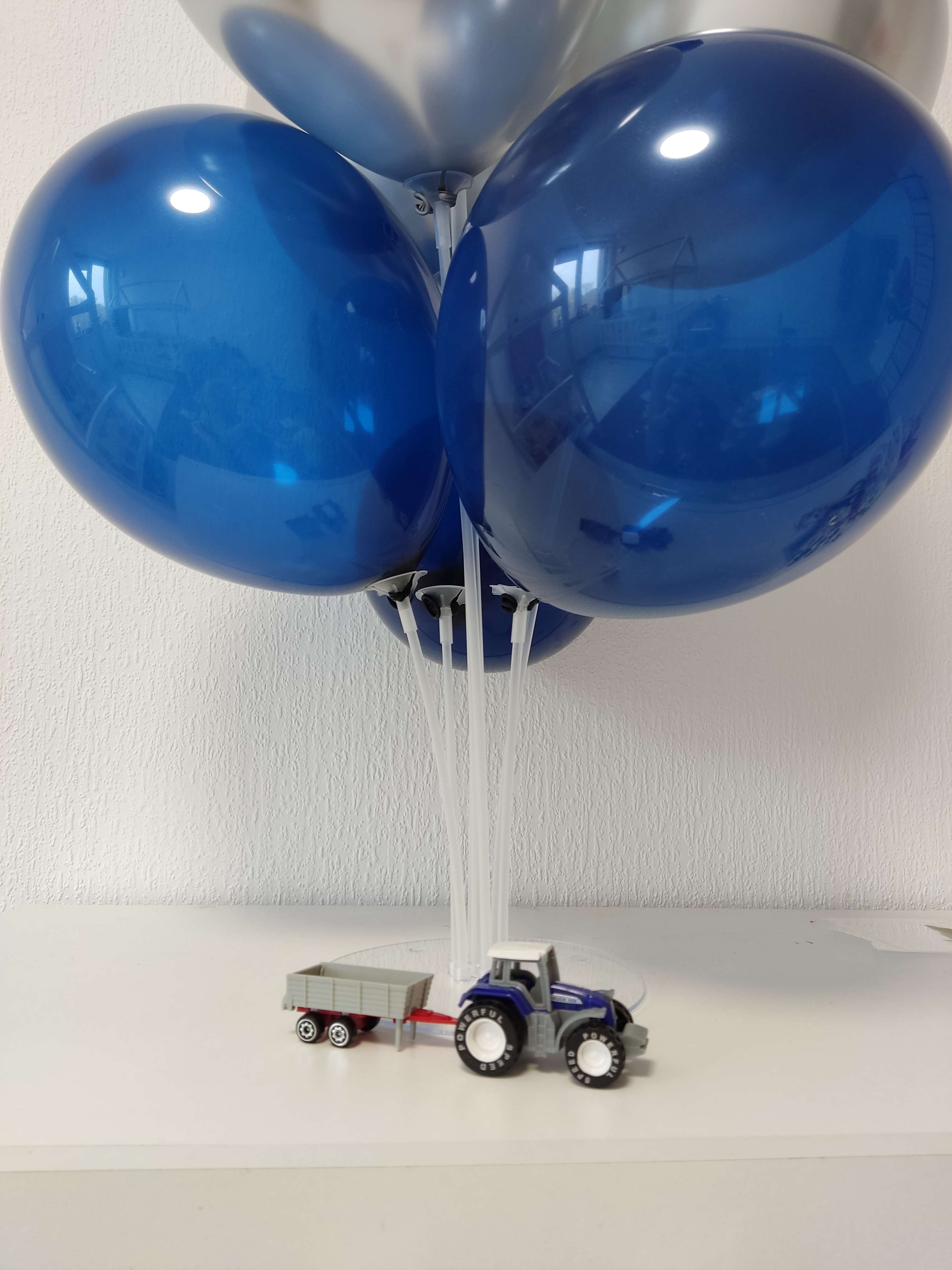 Фотография покупателя товара Трактор «Фермер» с прицепом, цвет синий - Фото 1