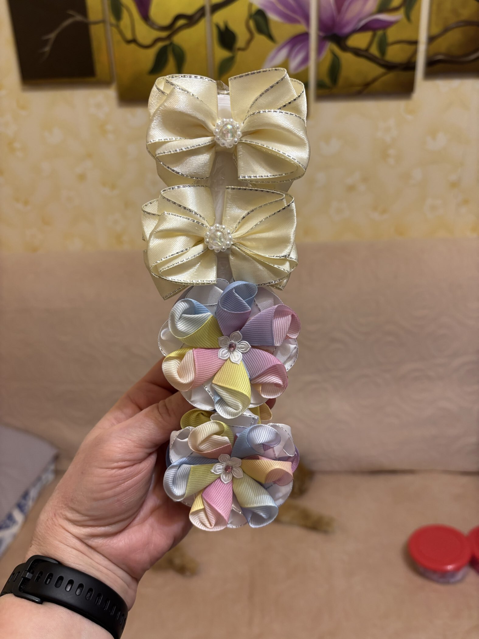 Фотография покупателя товара Лента репсовая «Радуга», 25 мм, 18±1 м, разноцветная - Фото 1