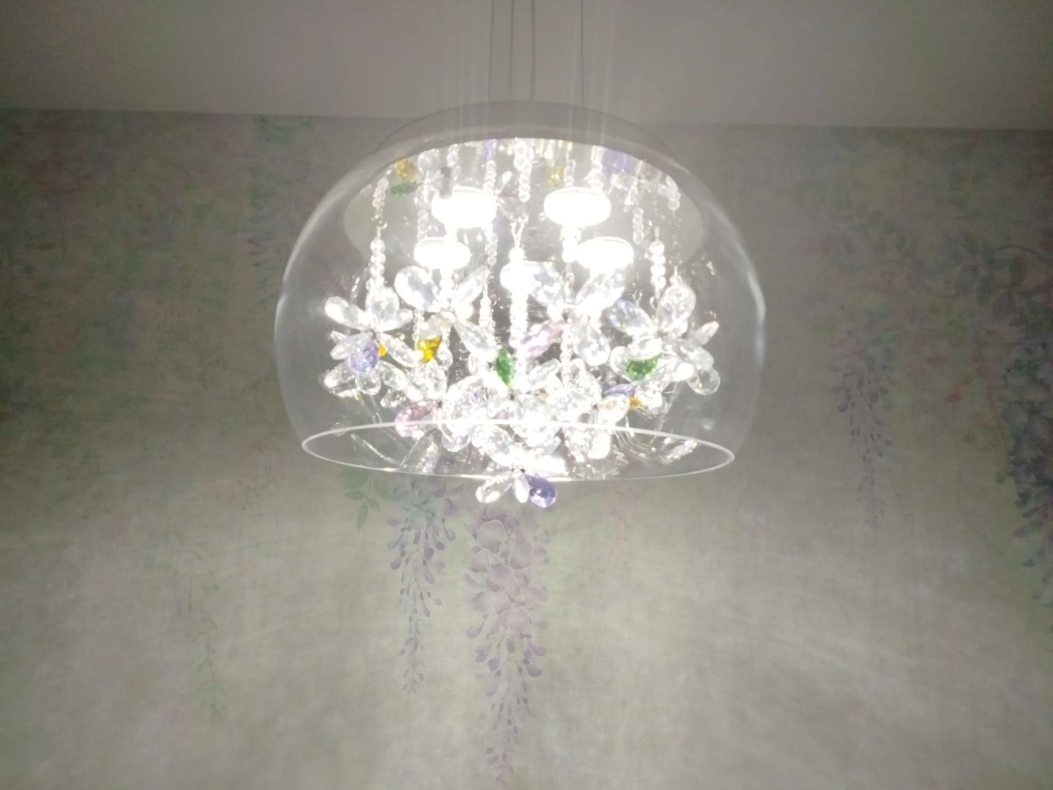 Фотография покупателя товара Люстра с ПДУ "Сифора" LED 50Вт 3000-6000К хром  40х40х23 см BayerLux - Фото 3